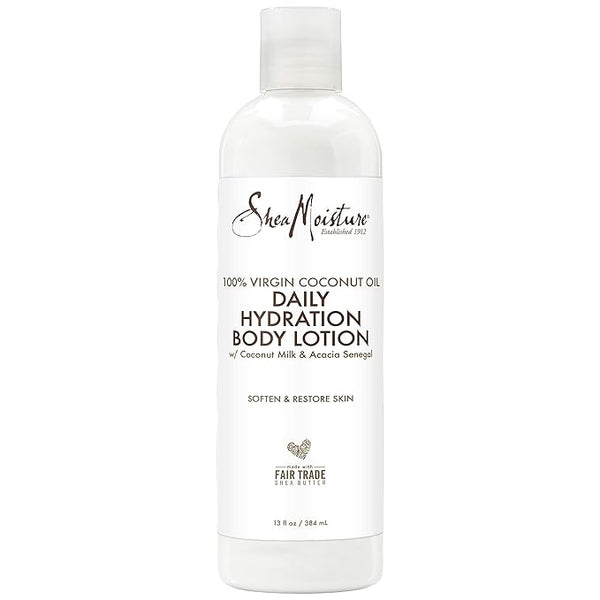 SheaMoisture 100% virgin coconut oil daily hydration body lotion moisturizer, 13 Fluid Ounce