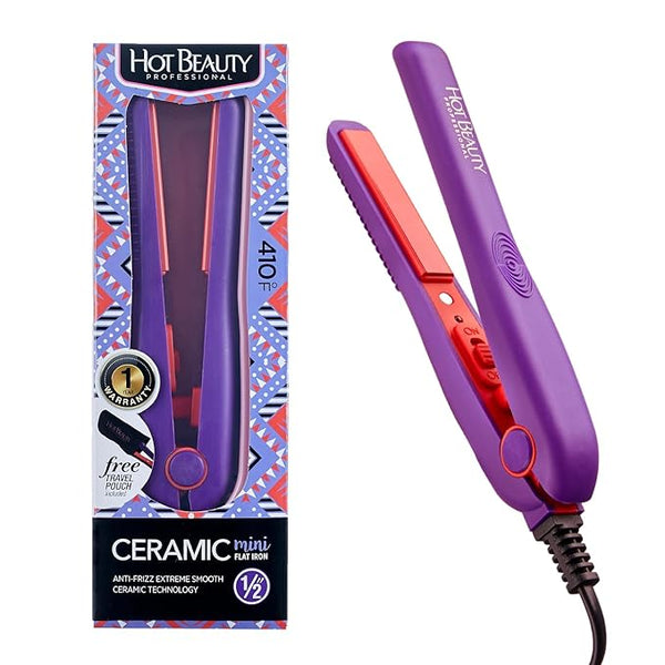 Hot Beauty Professional Ceramic Mini Flat Iron 1/2