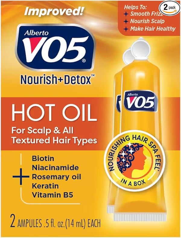 V05 Moisturizing Hot Oil, 2 tubes, 0.5 oz
