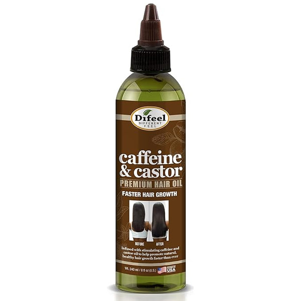 Difeel Caffeine & Castor Premium Hair Oil 2.5oz
