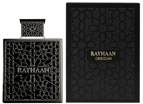 Rayhaan Obsidian - Woody, Spicy, Amber, Masculine - Eau de Parfum-Long-Lasting Fragrance for Men, 3.4 Ounce