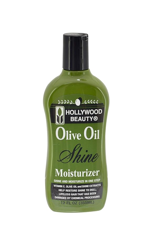 HOLLYWOOD BEAUTY Olive Oil Shine Moisturizer Shine and Moisturizer in One Step 12oz