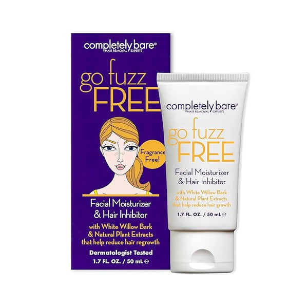 COMPLETELY BARE GO FUZZ FREE  Face Moisturizer & Hair Inhibitor - Anti-Aging Extracts & Hair Minimizers
