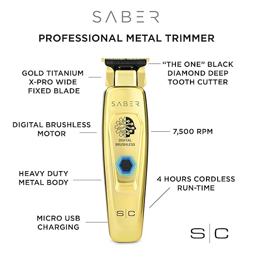 StyleCraft Saber and Precision Saber Professional Full Metal Body Digital Brushless Motor Cordless Hair Trimmers — product view