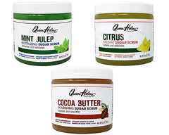 Queen Helene Sugar Scrub Set, Mint Julep Revitalizing, Citrus Radiant, and Cocoa Butter Nourishing 20 oz Each