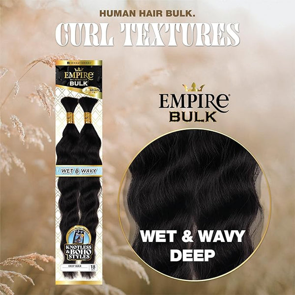 Empire Bulk Braiding – Wet and Wavy Deep bulk Human Hair 18 inch — product view