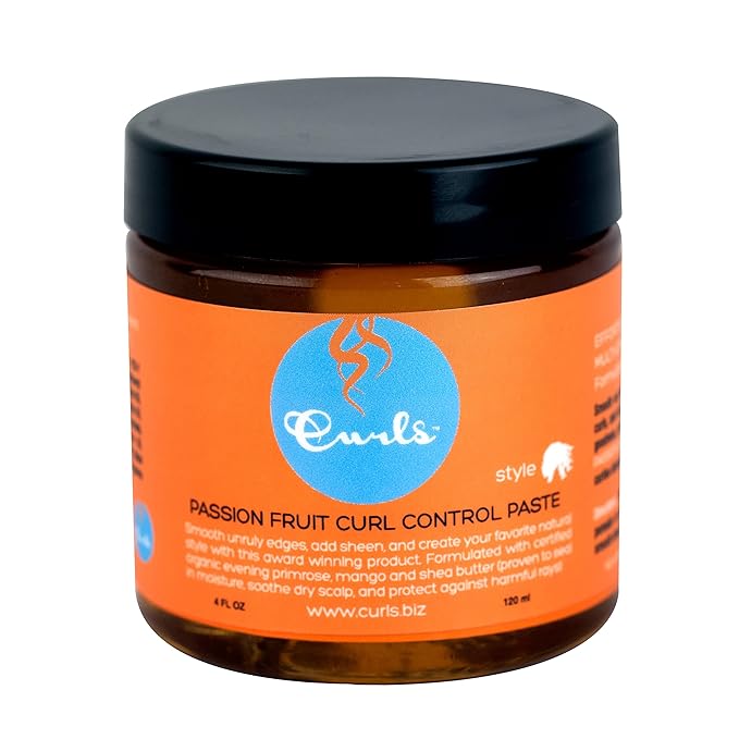 Curls Passion Fruit Control Paste - For Edges and Frizzy Hair - For All Types - 4 Fl Oz