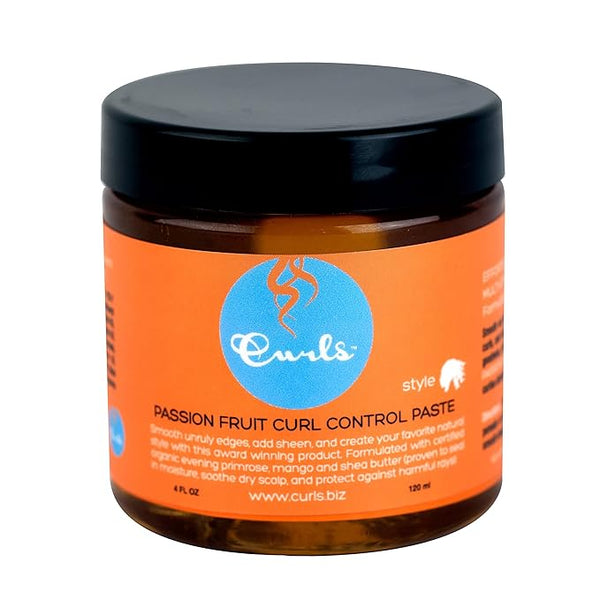 Curls Passion Fruit Control Paste - For Edges and Frizzy Hair - For All Types - 4 Fl Oz