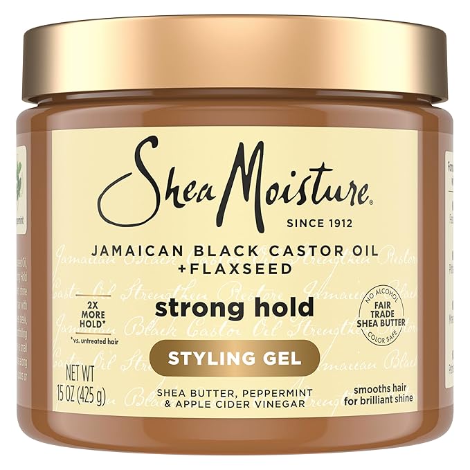 SheaMoisture Strong Hold Styling Gel+Flaxseed  15oz