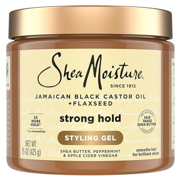 SheaMoisture Strong Hold Styling Gel+Flaxseed  15oz