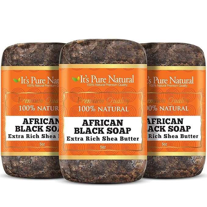 It's Pure Natural African Black Soap Bars