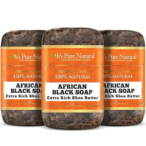 It's Pure Natural African Black Soap Bars