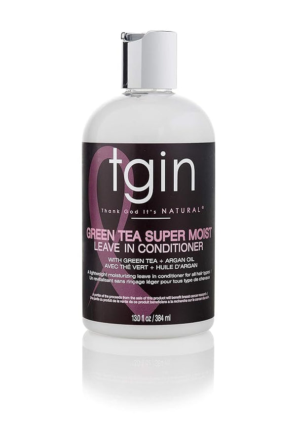 tgin Green Tea Super Moist Leave In Conditioner – Lightweight Leave In Conditioner for Curly Hair – Hydrates, Controls Frizz & Enhances Manageability – 13 oz