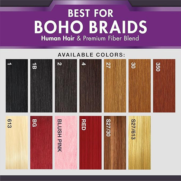 Sensationnel PremToo bulk weaving – 2x jazzy water human hair blend for boho, knotless box or curly loose wave styles 18 inch — product view