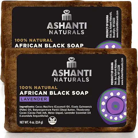 Ashanti Naturals African Black Soap Bar — product view