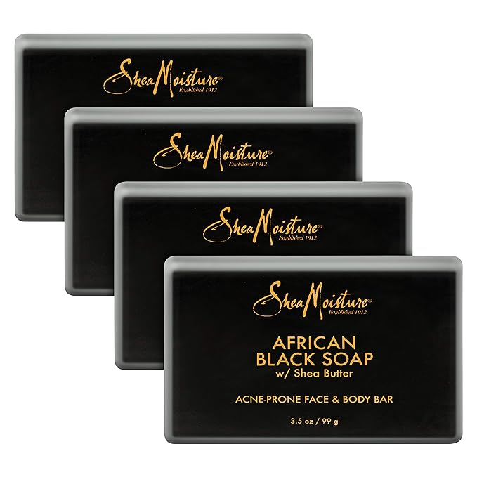 SheaMoisture Face and Body Bar for Oily, Blemish-Prone Skin African Black Soap Paraben Free 3.5 oz