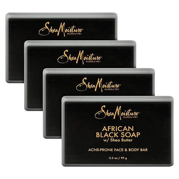 SheaMoisture Face and Body Bar for Oily, Blemish-Prone Skin African Black Soap Paraben Free 3.5 oz