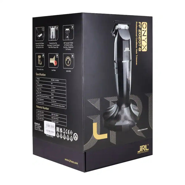 JRL - ONYX Professional Cordless Hair Trimmer - (Dual Voltage) FF 2020T-B - Black