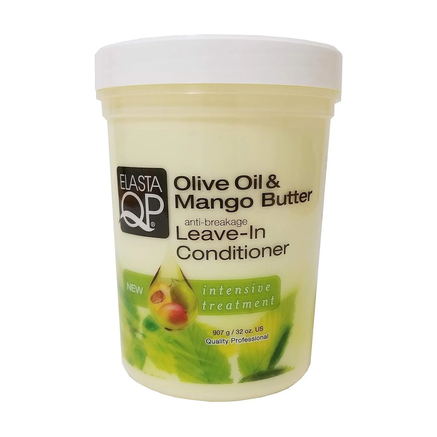 Elasta QP Olive Oil and Mango Butter Leave In Conditioner, 15OZ