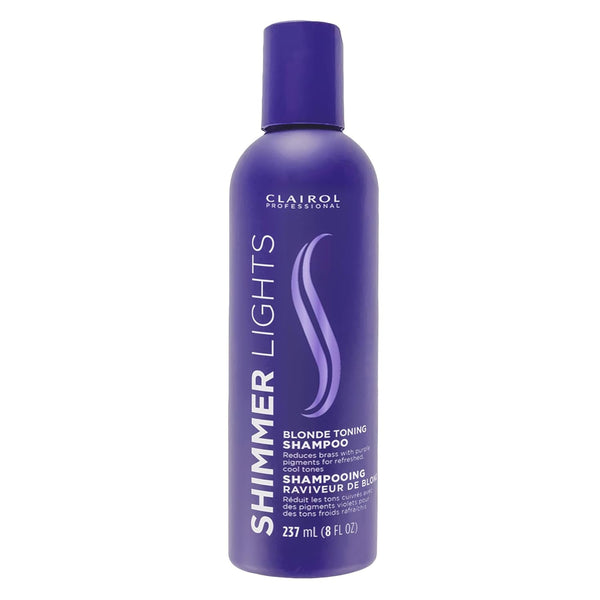 Clairol Professional Shimmer Lights Purple Shampoo| Neutralizes Brass & Yellow Tones | For Blonde, Silver, Gray & Highlighted Hair — product view