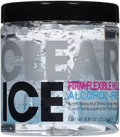 Ampro Clear Ice Ultra Hold Protein Unisex Styling Gel For Resistant Hair Textures