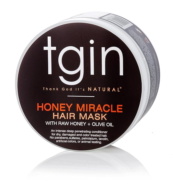 tgin Honey Miracle Hair Mask for Natural, Dry, Curly Type 3c and 4c Hair - 12 oz