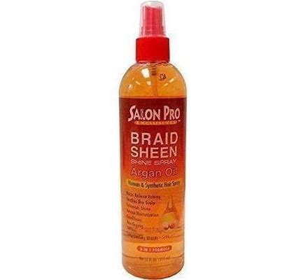 Salon Pro Braid Sheen Argan Oil Spray 12Oz