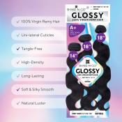 Shake-N-Go Virgin Remy Hair Weave Glossy 3 Bundles Body Wave