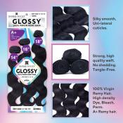 Shake-N-Go Virgin Remy Hair Weave Glossy 3 Bundles Body Wave