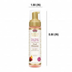 African Pride Moisture Miracle Rose Water & Argan Oil Curl Mousse – 8.5 oz