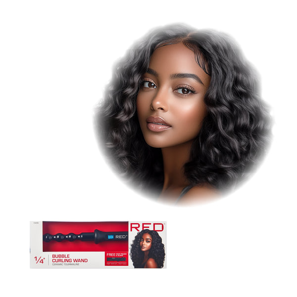 red by kiss Ceramic Curling Wand Set With Interchangeable Barrels For Smooth Curls Fast Heating Curling Iron With Glove For Long-Lasting Frizz-Free Styles
