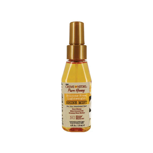 creme of nature butter pure honey silicone free lightweight shine mist