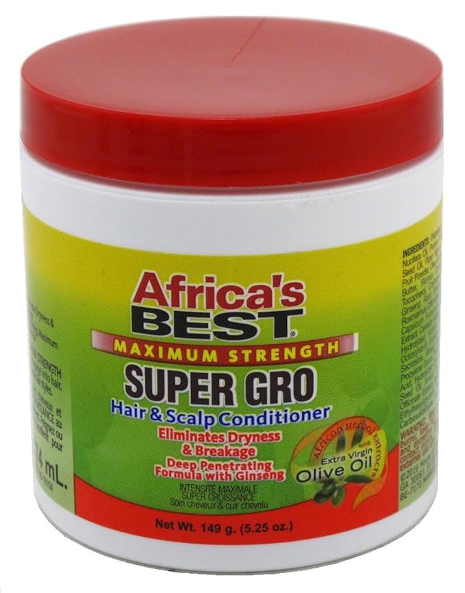 Africa's Best Maximum Strength Super Gro Hair & Scalp Conditioner, 5.25 oz