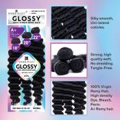 Shake-N-Go Virgin Remy Hair Weave Glossy 3 Bundles Deep Wave — product view