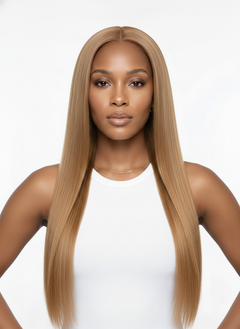 Virgin Indian Straight Standard Lace Frontal - Dark Blonde (#27)
