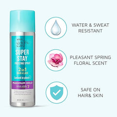 KISS COLORS & CARE Maximum Hold 2-in-1 Super Stay Freezing Spray
