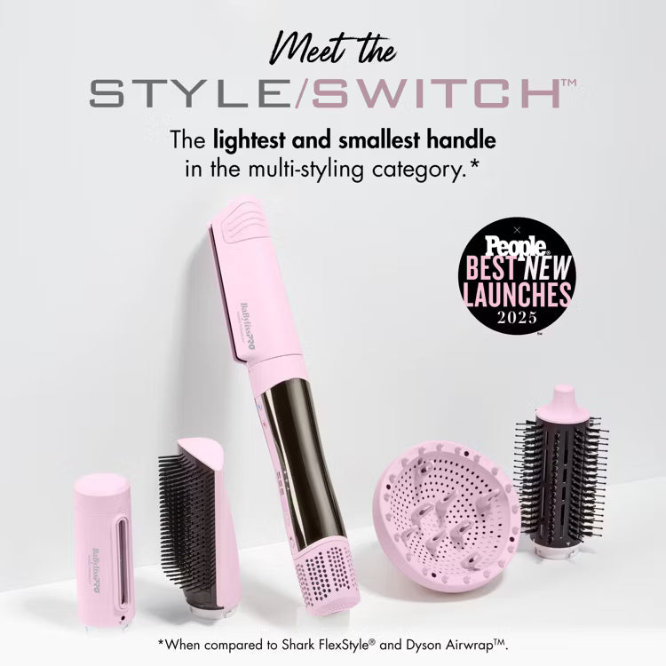 BaBylissPRO Nano Titanium Limited Edition StyleSwitch Ionic Multi-Styler & Dryer - Pink