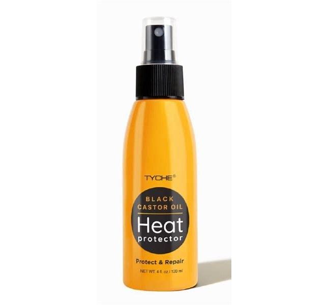 Tyche Heat Protector Black Castor Oil Spray 4Oz