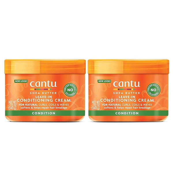 Cantu Leave-In Conditioning Cream for Natural Hair with Pure Shea Butter, 12 oz
