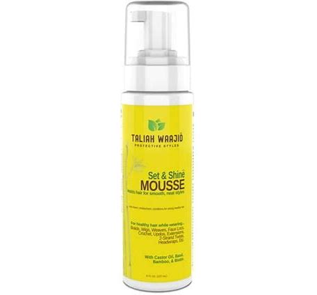 Taliah Waajid Protective Styles Set And Shine Mousse, 8 Oz