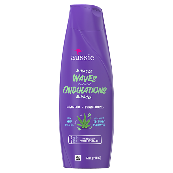 AUSSIE MIRACLE WAVES ANTI-FRIZZ HEMP SHAMPOO