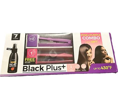 Tyche 2 Flat Irons Pink & Purple Straighteners Plus Free Heat Protector Spray. Tyche. Purple & Pink