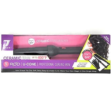 Tyche Ceramic Teflon U-Cone Professional Curling Iron 1¼" To ¾"
