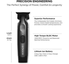 Cocco Veloce Pro Cordless Trimmer Digital Gap Ambassador DLC Blade Edger Black