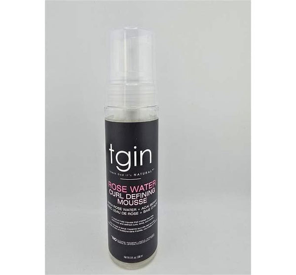 Tgin Rosewater Curl Defining Mousse 8 Oz