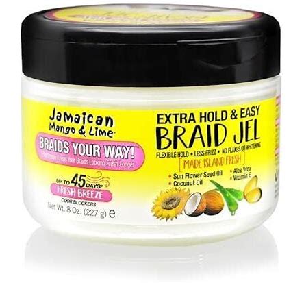 Jamaican Mango & Lime 8 OZ JML EXTRA HOLD & EASY BRAID GEL
