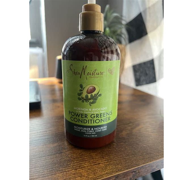 Shea Moisture, Power, Greens, Conditioner, Moringa, And Avocado.