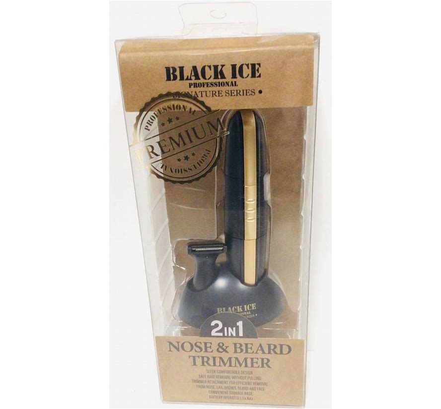 Black Ice BIC304 Nose & Beard Trimmer Battery Operated Sleek Design