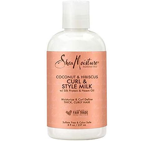 Sheamoisture Curl And Style Milk For Thick, Curly Hair Coconut And Hibiscus For Curl Definition 8 Oz