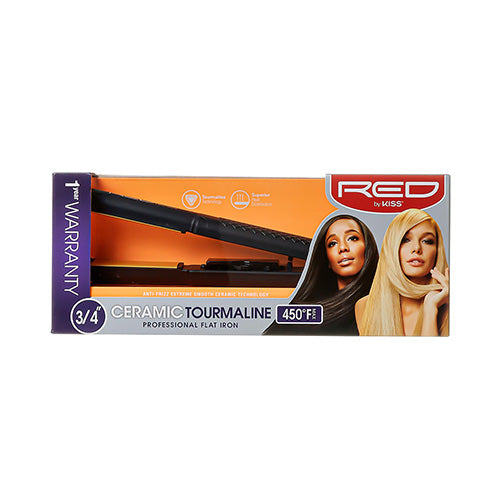 red by kiss Ceramic Tourmaline Flat Iron 0.75″ Anti-Frizz Extreme Smooth Ceramic  SKU: FI075